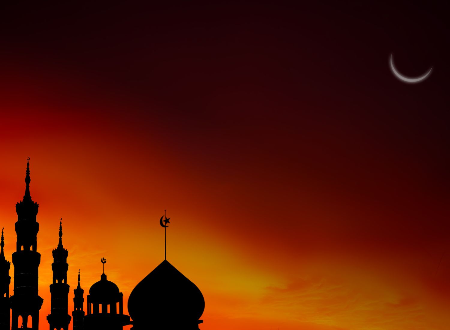 Mosque Silhouette at Sunset
